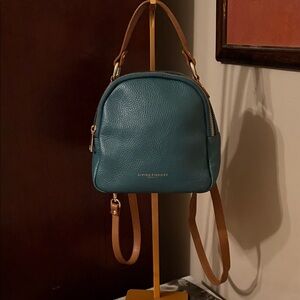 Elegant Divina Firenze Emerald green crossbody Bag with Tan Accents